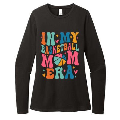 Groovy In My Basketball Mom Era Basketball Mama Mother Womens CVC Long Sleeve Shirt