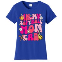 Groovy In My Softball Mom Era Mom Life Game Day Vibes Mama Women's T-Shirt