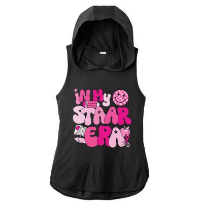 Groovy In My Staar Era Teacher Teacher Squad Test Day School Ladies PosiCharge Tri-Blend Wicking Draft Hoodie Tank