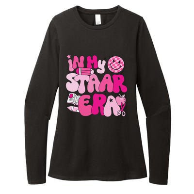 Groovy In My Staar Era Teacher Teacher Squad Test Day School Womens CVC Long Sleeve Shirt