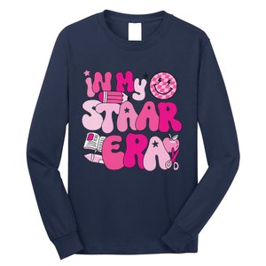 Groovy In My Staar Era Teacher Teacher Squad Test Day School Long Sleeve Shirt