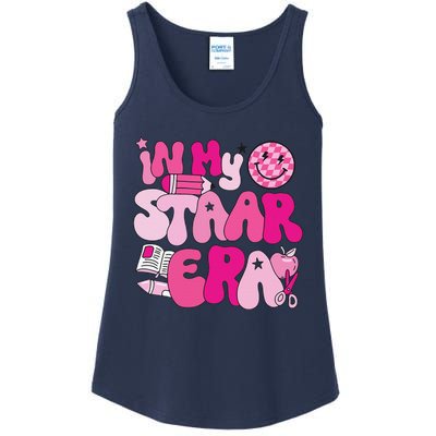 Groovy In My Staar Era Teacher Teacher Squad Test Day School Ladies Essential Tank