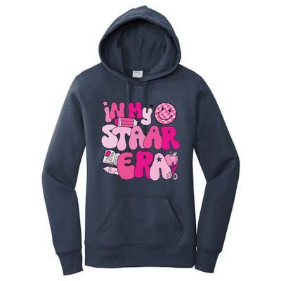 Groovy In My Staar Era Teacher Teacher Squad Test Day School Women's Pullover Hoodie