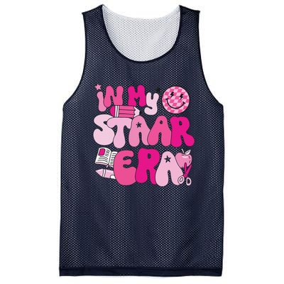 Groovy In My Staar Era Teacher Teacher Squad Test Day School Mesh Reversible Basketball Jersey Tank