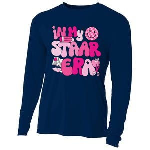 Groovy In My Staar Era Teacher Teacher Squad Test Day School Cooling Performance Long Sleeve Crew