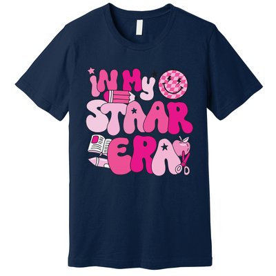 Groovy In My Staar Era Teacher Teacher Squad Test Day School Premium T-Shirt