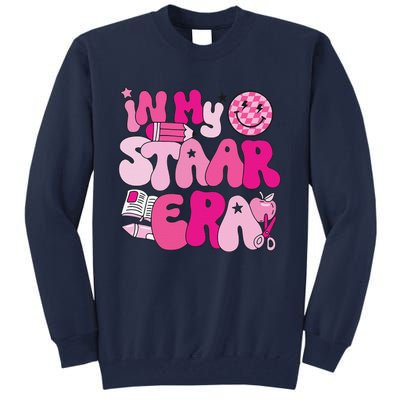 Groovy In My Staar Era Teacher Teacher Squad Test Day School Tall Sweatshirt