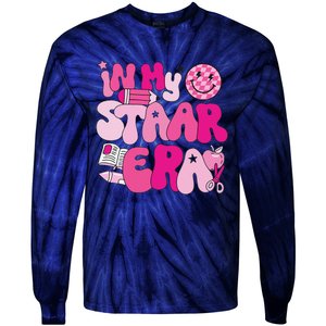 Groovy In My Staar Era Teacher Teacher Squad Test Day School Tie-Dye Long Sleeve Shirt