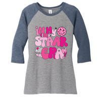 Groovy In My Staar Era Teacher Teacher Squad Test Day School Women's Tri-Blend 3/4-Sleeve Raglan Shirt