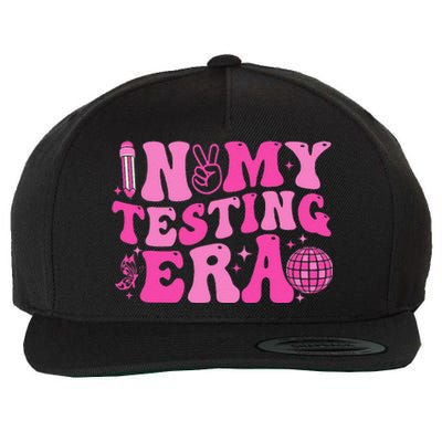 Groovy In My Testing Era Teacher Testing Day Motivational Wool Snapback Cap