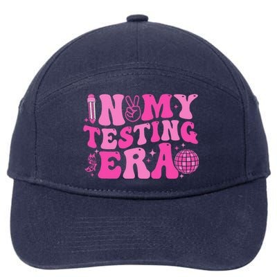 Groovy In My Testing Era Teacher Testing Day Motivational 7-Panel Snapback Hat