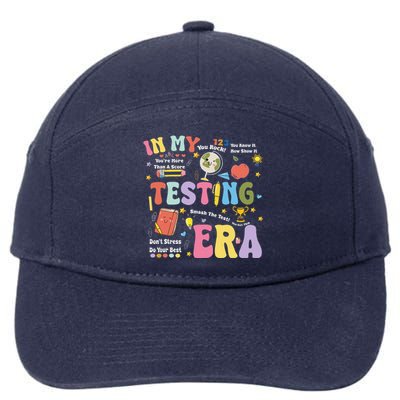 Groovy In My Testing Era Teacher Testing Day Motivational 7-Panel Snapback Hat