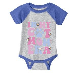 Groovy In My Cat Mom Era Funny Mother Cat Lover Gift Infant Baby Jersey Bodysuit