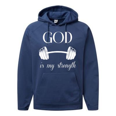 God Is My Strength Performance Fleece Hoodie