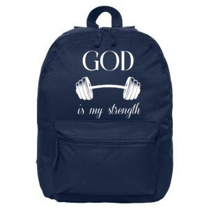 God Is My Strength 16 in Basic Backpack