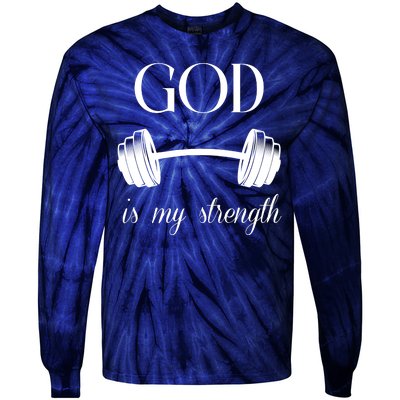 God Is My Strength Tie-Dye Long Sleeve Shirt