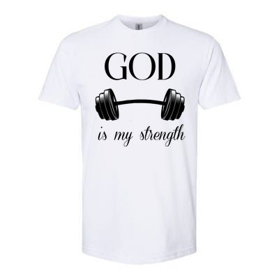 God Is My Strength Softstyle CVC T-Shirt