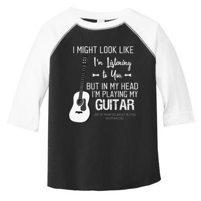 Guitarist I Might Look Like Im Listening to You Music Guitar Toddler Fine Jersey T-Shirt