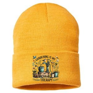 Gardening Is My Therapy Sustainable Knit Beanie