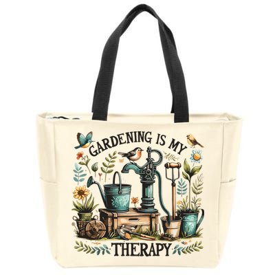 Gardening Is My Therapy Zip Tote Bag