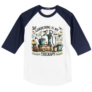 Gardening Is My Therapy Baseball Sleeve Shirt