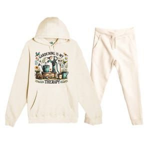 Gardening Is My Therapy Premium Hooded Sweatsuit Set