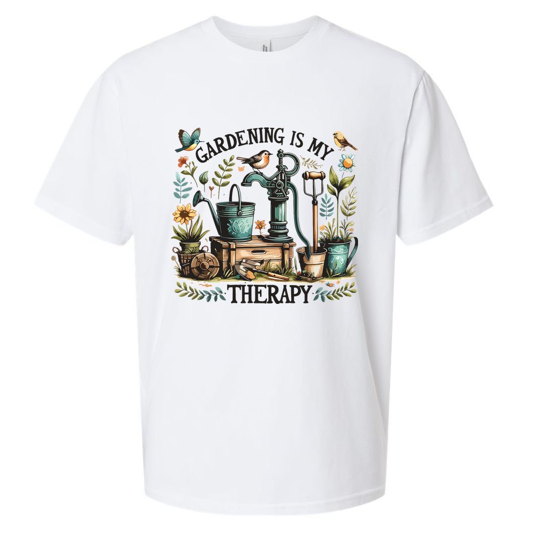 Gardening Is My Therapy Sueded Cloud Jersey T-Shirt