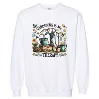 Gardening Is My Therapy Garment-Dyed Sweatshirt