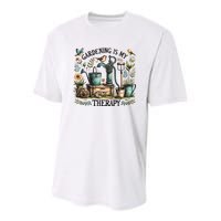 Gardening Is My Therapy Youth Performance Sprint T-Shirt