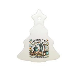 Gardening Is My Therapy Ceramic Tree Ornament