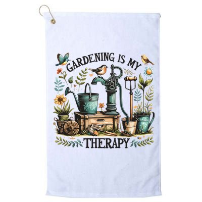 Gardening Is My Therapy Golf Towel