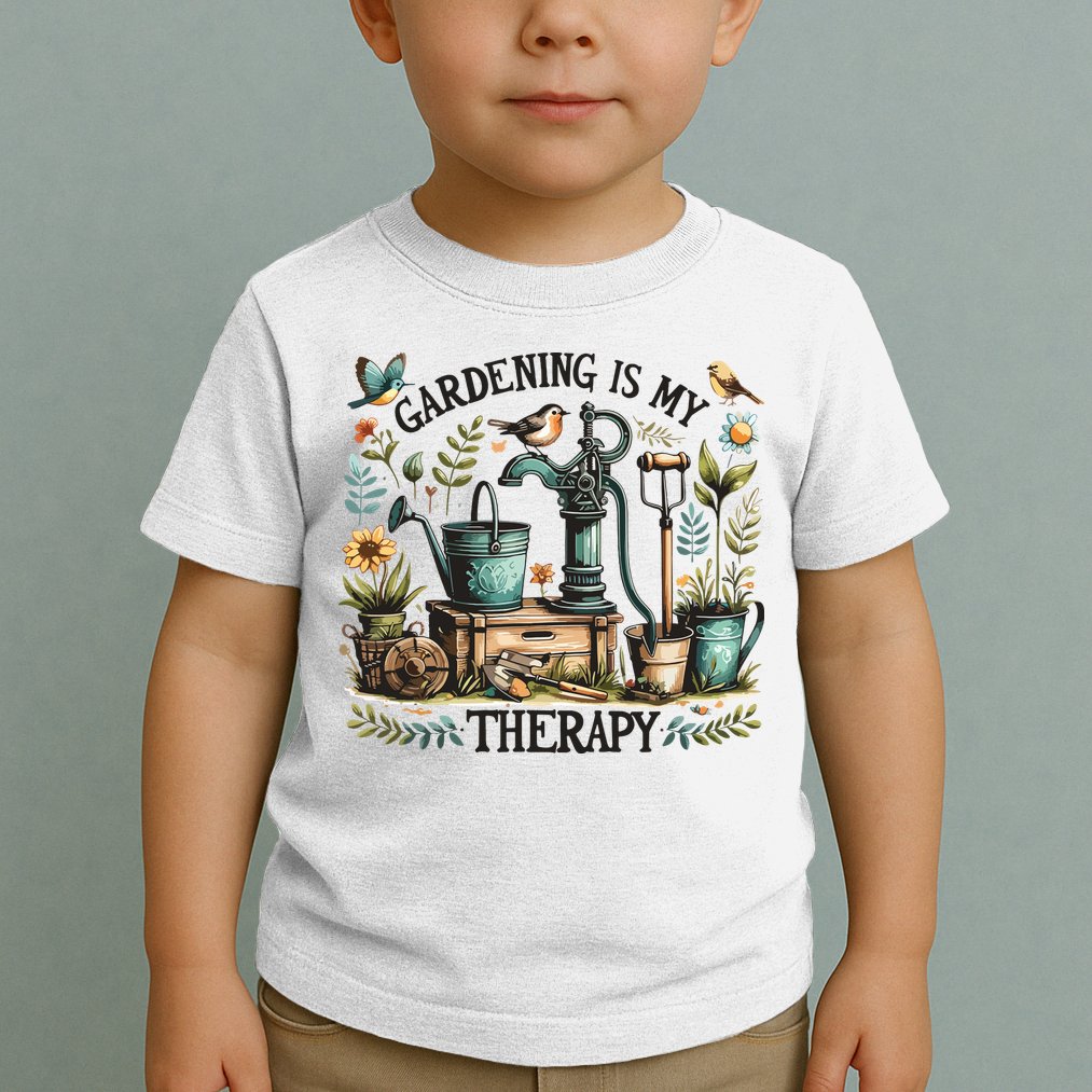 Gardening Is My Therapy Toddler T-Shirt