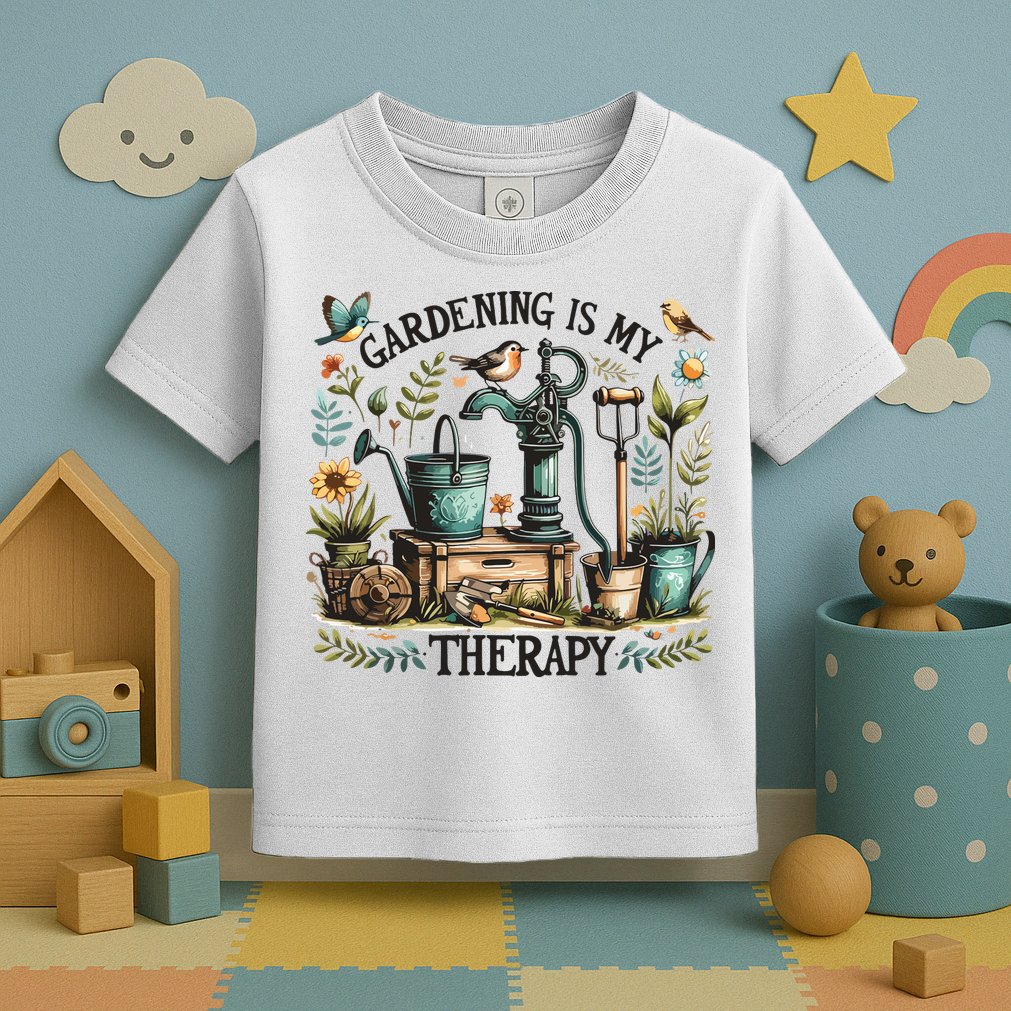 Gardening Is My Therapy Toddler T-Shirt
