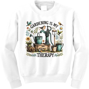 Gardening Is My Therapy Kids Sweatshirt