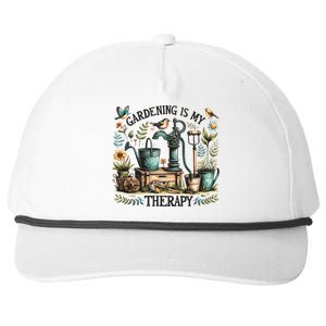 Gardening Is My Therapy Snapback Five-Panel Rope Hat