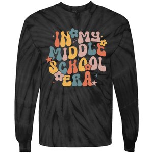 Groovy In My Middle School Era Back To School Teacher Girl Tie-Dye Long Sleeve Shirt