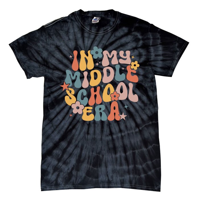 Groovy In My Middle School Era Back To School Teacher Girl Tie-Dye T-Shirt