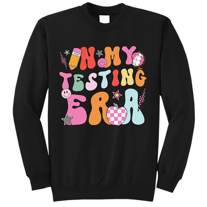 Groovy In My Testing Era Testing Day Teacher Girl Sweatshirt