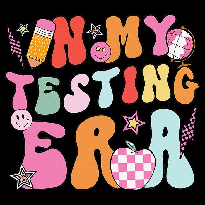 Groovy In My Testing Era Testing Day Teacher Girl Sweatshirt