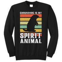 Groundhog Is My Spirit Animal Groundhog Day Funny Retro Sweatshirt