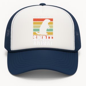 Groundhog Is My Spirit Animal Groundhog Day Funny Retro Trucker Hat