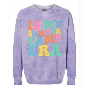 Groovy In My Summer Camp Era Retro Summer Women Colorblast Crewneck Sweatshirt