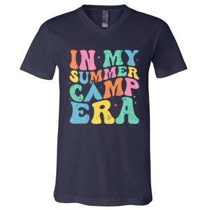 Groovy In My Summer Camp Era Retro Summer Women V-Neck T-Shirt