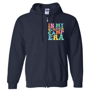 Groovy In My Summer Camp Era Retro Summer Women Full Zip Hoodie