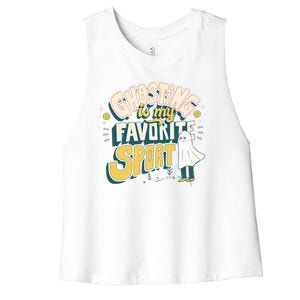 Ghosting Is My Favorite Sport Women's Racerback Cropped Tank