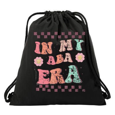 Groovy In My Aba Era Applied Behavior Analyst Aba Therapist Drawstring Bag