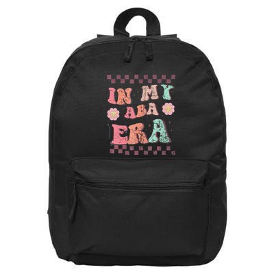 Groovy In My Aba Era Applied Behavior Analyst Aba Therapist 16 in Basic Backpack