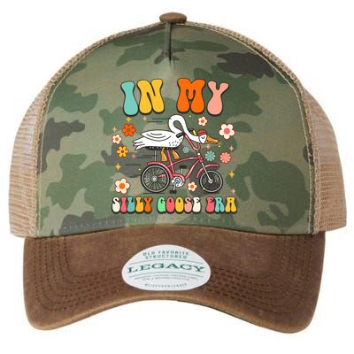 Groovy In My Silly Goose Era Funny Duck Saying Goose Meme Legacy Tie Dye Trucker Hat