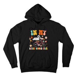 Groovy In My Silly Goose Era Funny Duck Saying Goose Meme Hoodie