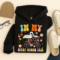 Groovy In My Silly Goose Era Funny Duck Saying Goose Meme Hoodie
